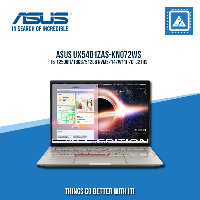 ASUS ZENBOOK 14X UX5401ZAS-KN072WS I5-12500H/16GB/512GB NVME | BEST FOR STUDENTS AND FREELANCERS ASUS ZENBOOK 14X UX5401ZAS-KN072WS I5-12500H/16GB/512GB NVME | BEST FOR STUDENTS AND FREELANCERS